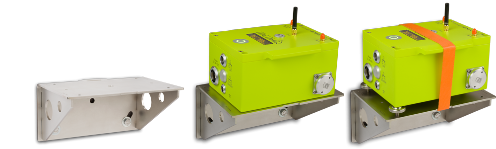 MENHIR Messsystem – Echtzeit-Erfassung von Erschütterungen für Bau- und Umweltüberwachung - Wandkonsole für MENHIR